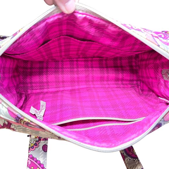 Vera Bradley Quilted Eloise in Paisley Meets Plaid Pattern  Bag Purse 13x9x5 - Picture 6 of 6